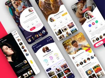 Multi Service User Profile Mobile app UI Kit