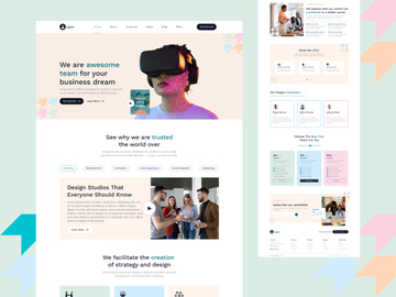 Creative agency landing page UI Template
