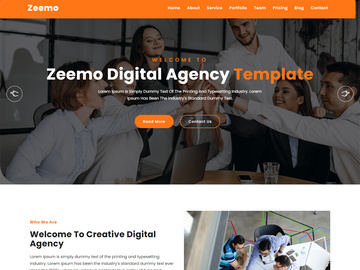 Zeemo Digital Agency One Page HTML Template