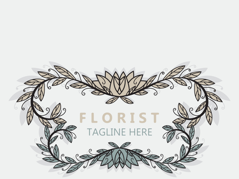 Florist logo beautiful floral leaf and flower vector art, ~ EpicPxls