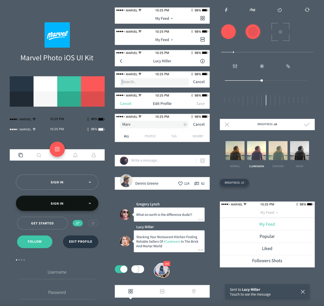 Snap - Free UI Kit [Sketch]