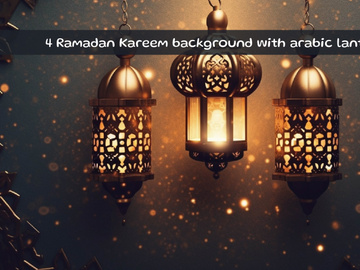 Ramadan Kareem background with arabic lantern