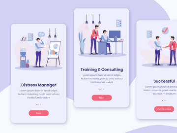 Business Service Onboarding App Screens
