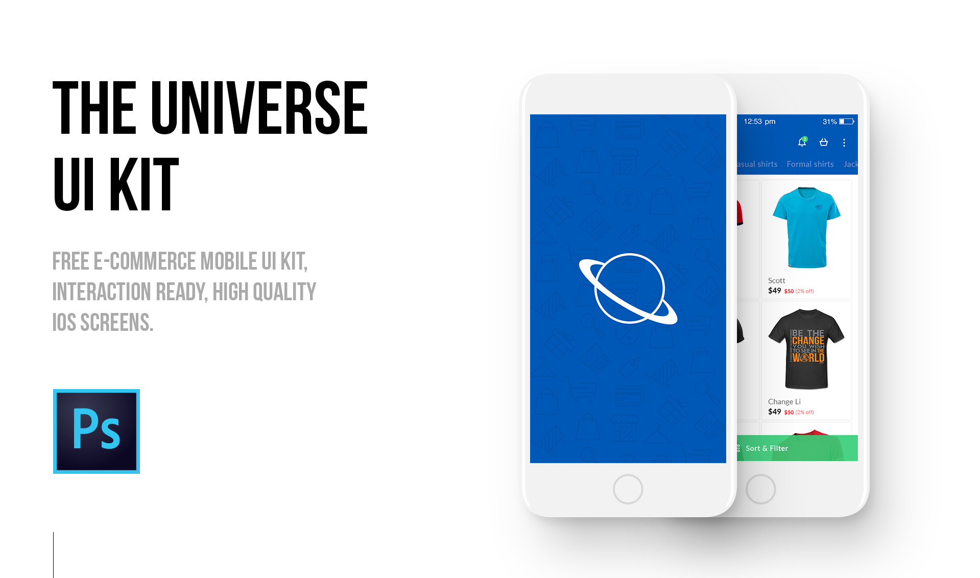 The Universe E-commerce Mobile UI kit