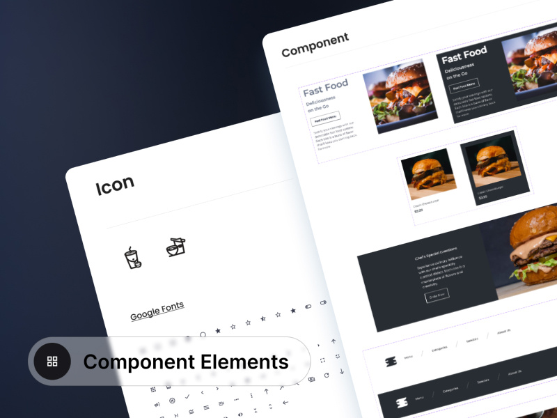 Restoo - Página de aterrizaje de restaurante UI Kit