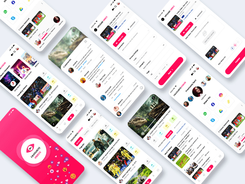 Watch videos and Music Online Mobile App UI Kit