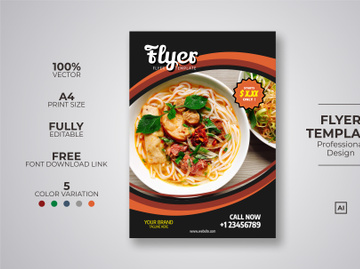 Restaurant Flyer Template Bundle V04