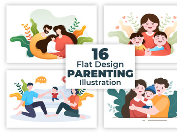 16 Parenting Psychology Family Illustration