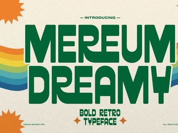 Mereum Dreamy | Bold Retro Typeface