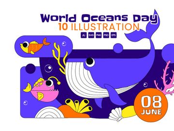 10 World Ocean Day Illustration