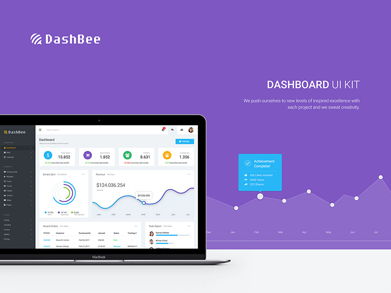 Dashbeer v1.0 - dashboard Ui kit by Uilarax ~ EpicPxls