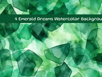Emerald dreams watercolor background