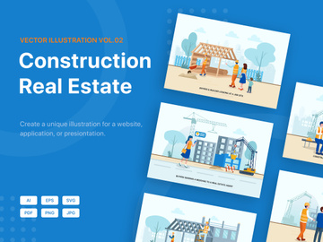 Real Estate & Construction Vector Scenes_Vol 02