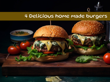 Delicious homemade burger