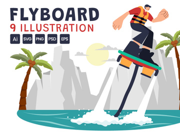 9 Flyboard Sport Illustration