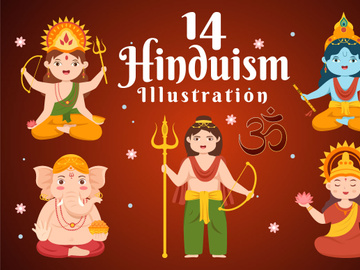 14 Hinduism of Indian Illustration