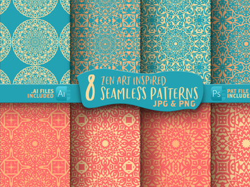 Mandala Seamless Digital Paper Patterns