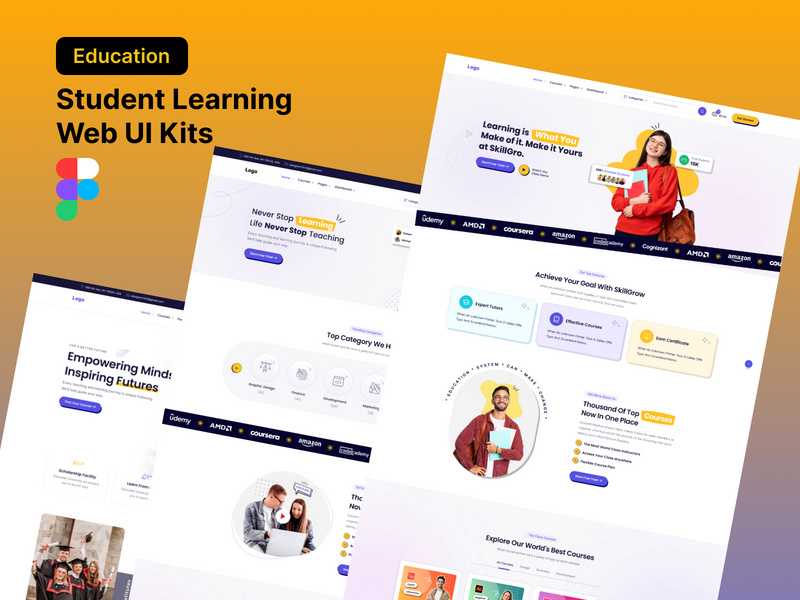 Educational Website UI/UX Design by Shireen Zainab ~ EpicPxls