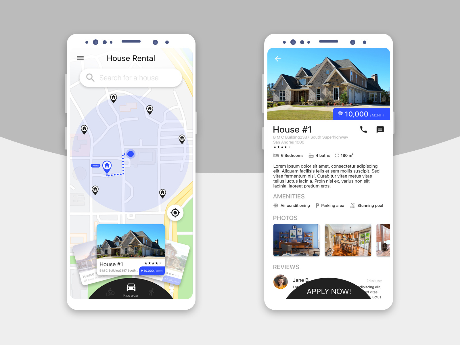 房屋租赁应用概念(House Rental App Concept)插图