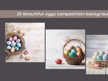 Beautiful eggs composition background