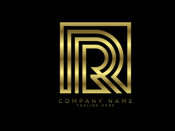 Luxury golden color line letter, Graphic Alphabet Symbol for Corporate Business Identity
