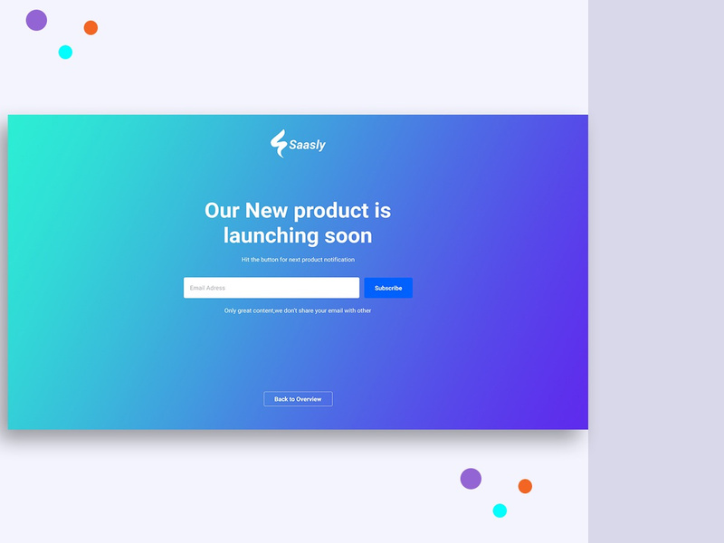 Coming Soon Page Ui
