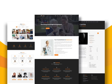 Elderly care landing page Template