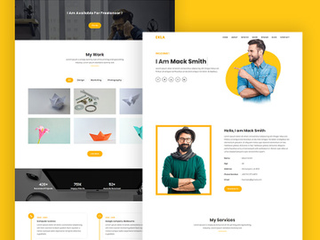 HTML Personal Portfolio Template, Bootstrap Website Template, Resume Website Template, CV website template
