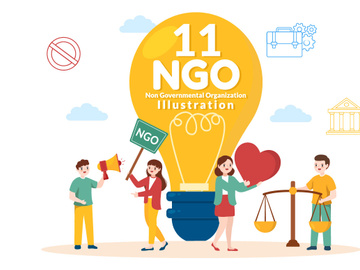 11 NGO or Non-Governmental Organization Illustration