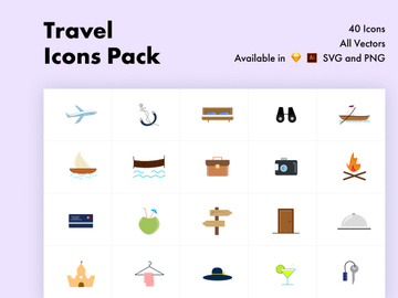 Travel Color Icons