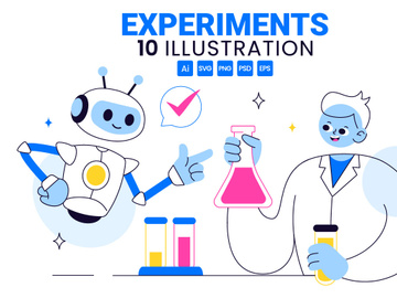 10 Scientific Experiments Illustration