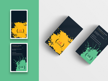 Splatter Creative Business Card-Vertical