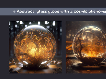 Abstract globe with a cosmic phenomenon