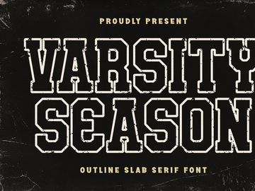 Varsity Season - Outline Slab Serif