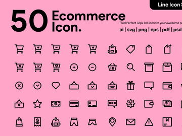 50 Ecommerce Line Icon
