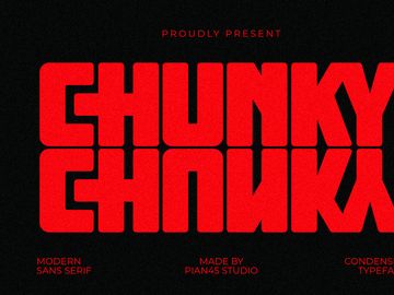 Chunky - Condensed Sans Serif Font