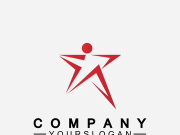 Star people success logo and symbol icon Template