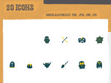 Halloween stickers stamp illustration line design art icons