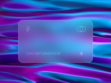Glassmorphism Credit Card Animated (Freebie)