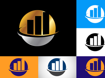 Finance and Marketing concept logo designs vector illustration