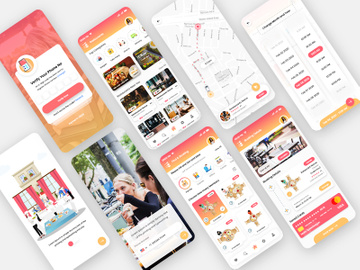 Find Restaurants and Reserve Table Mobile App UI Kit
