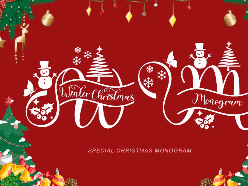 Winter Christmas Monogram by Yogaletter6 ~ EpicPxls