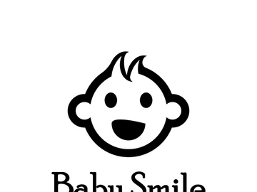 Cute Happy Baby Face Smile Logo Template
