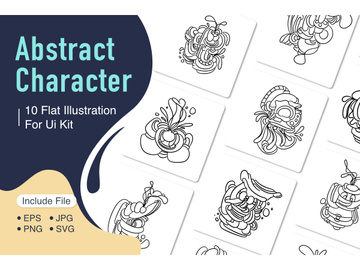 Abstract Character Doodle Art