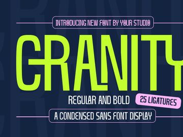 Cranity - Condensed Sans Serif Display Font
