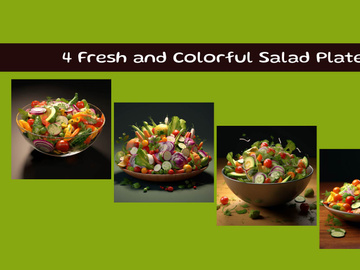 Fresh and Colorful Salad Plate