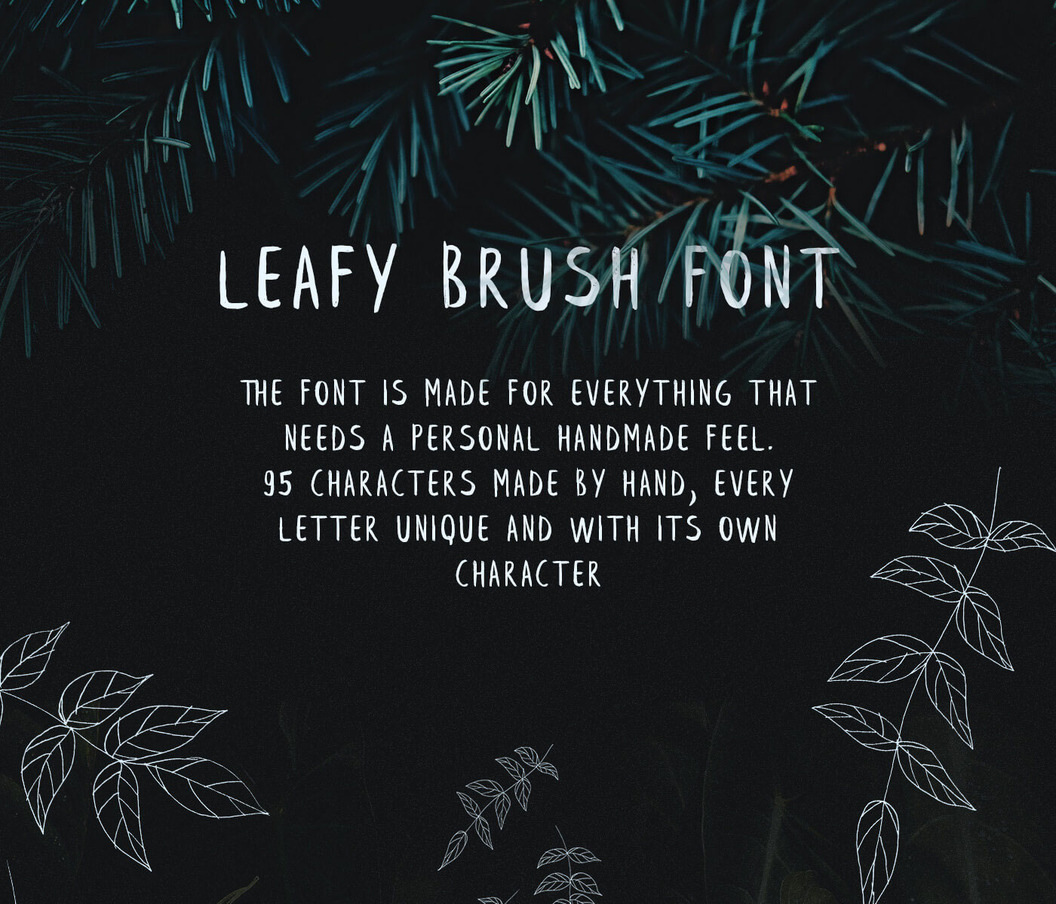 Beautify your text with leafy free brush font | EpicPxls