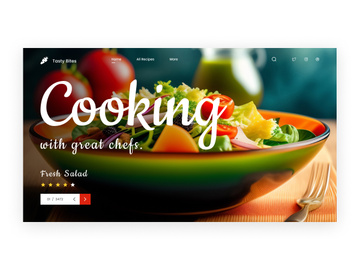 Recipe Listing Website Hero Area