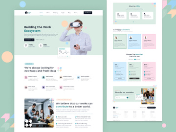 Virtual Reality UI - Landing Page