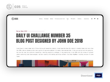 Blog Article Post | Daily UI challenge - Day 035/100